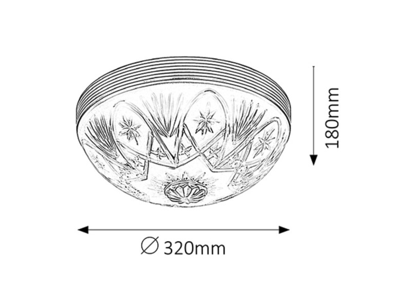 Plafonbrązowo-biały okrągły 32cm Annabella 2xE27x60W IP20 Rabalux