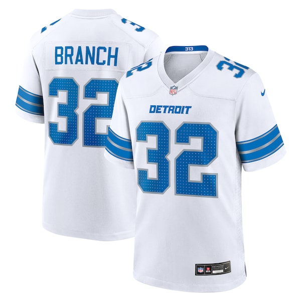 Brian Branch Detroit Lions Nike White Game Jersey -  White/Blue