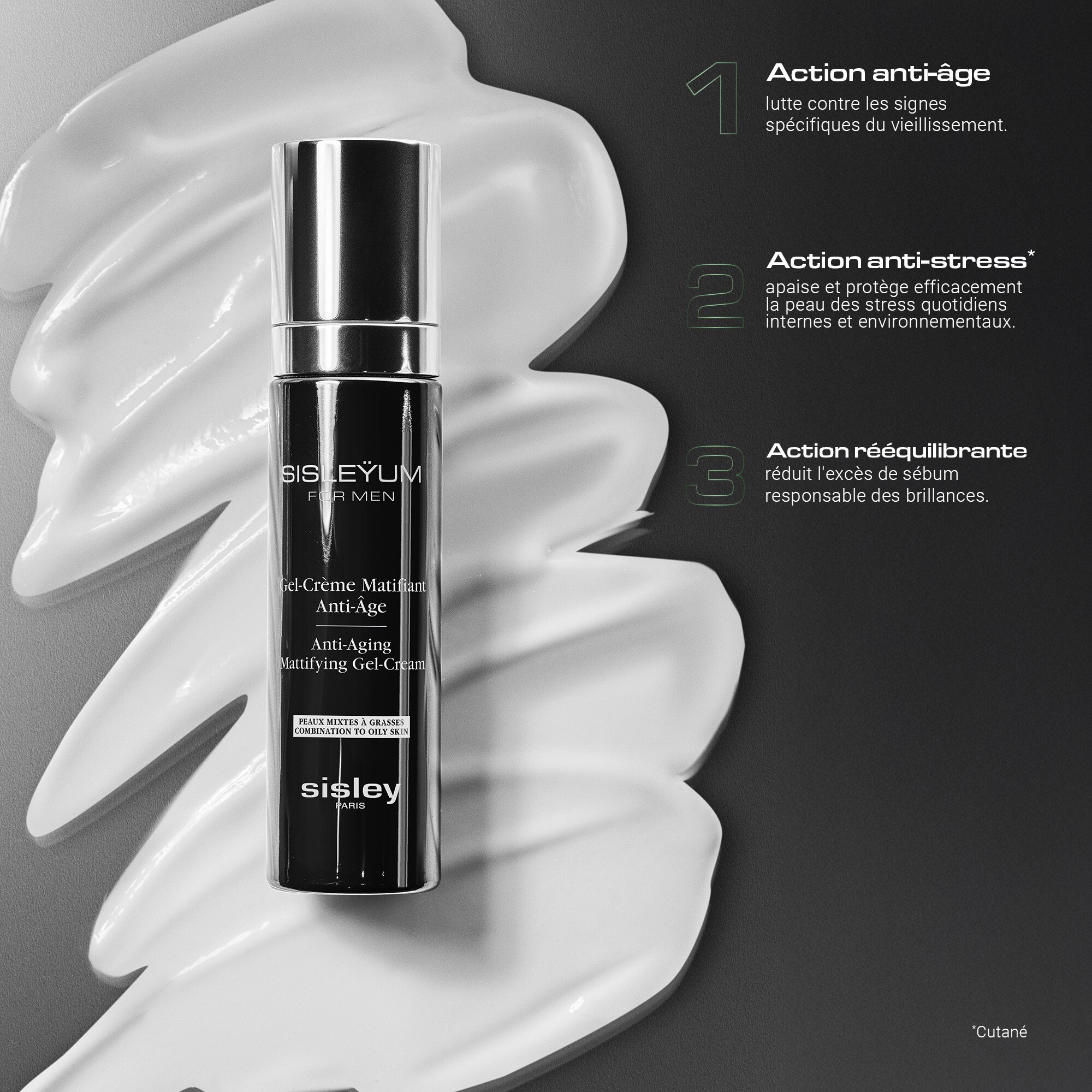 SISLEŸUM FOR MENGel-crème matifiant anti-âge