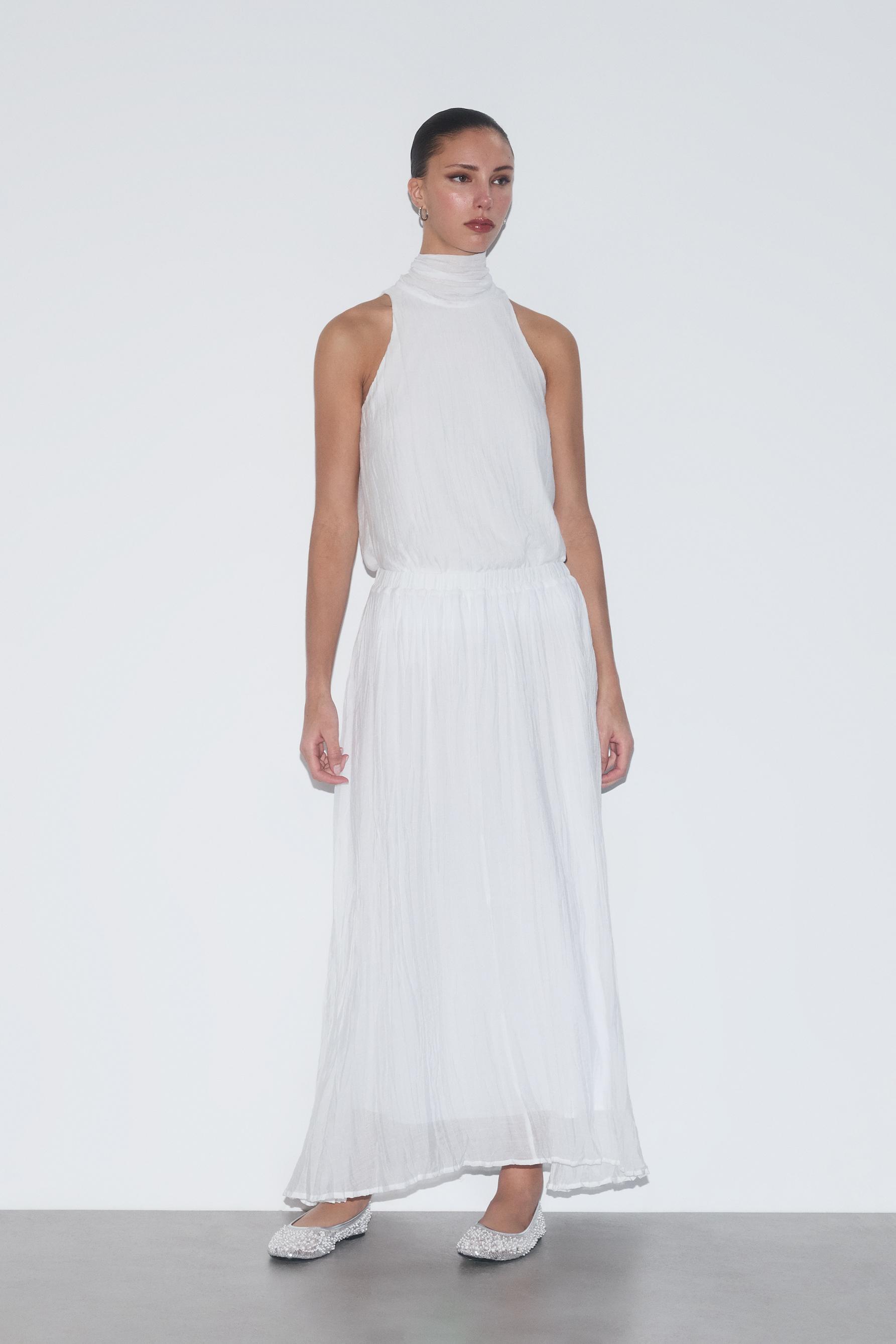 Falda midi textura