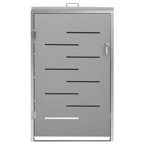 NNEVL Single Wheelie Bin Shed 69x77.5x115 cm Stainless Steel