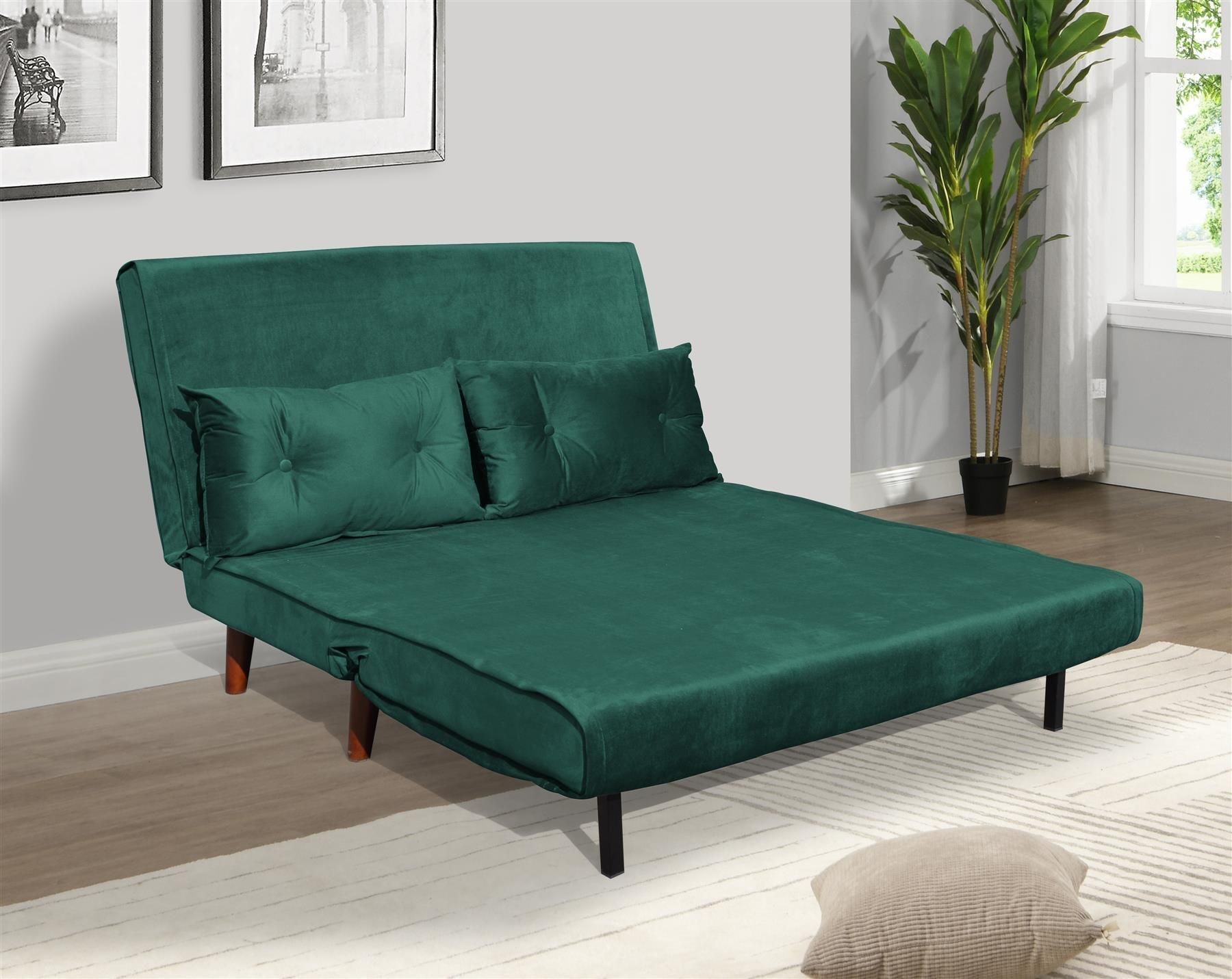 KOSY KOALA Double Sofa Bed Sleeper Foldable Portable Pillow Lounge Couch Green Sofa BedLiving Room Furniture