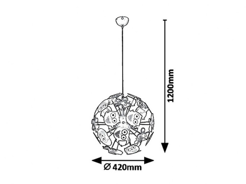 Lampa wisząca wielokolorowy Birdy 3xE14x40W wym: 120x42x42 cm Rabalux