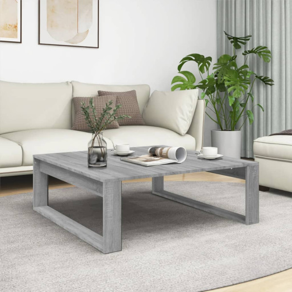 Stolik Kawowy Ława Stół Szary 100x100x35 Do Salonu Do Pokoju