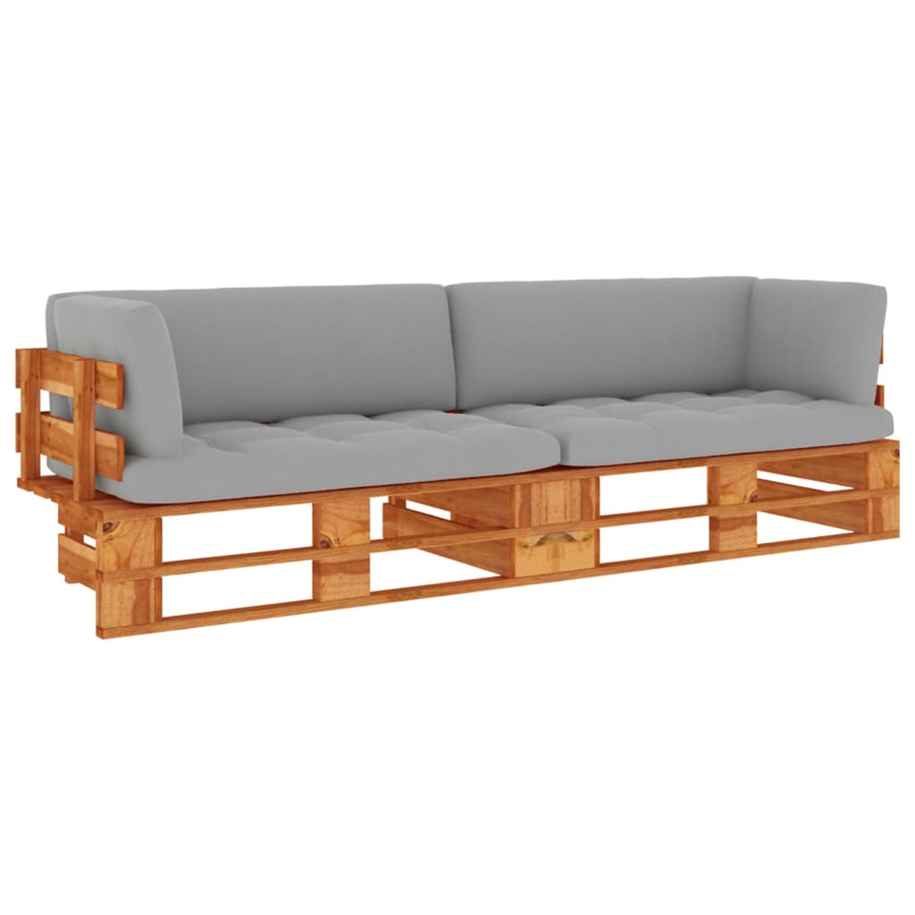 Sofa ogrodowa Brąz Drewno sosnowe Sofy 2-osobowe vidaXL
