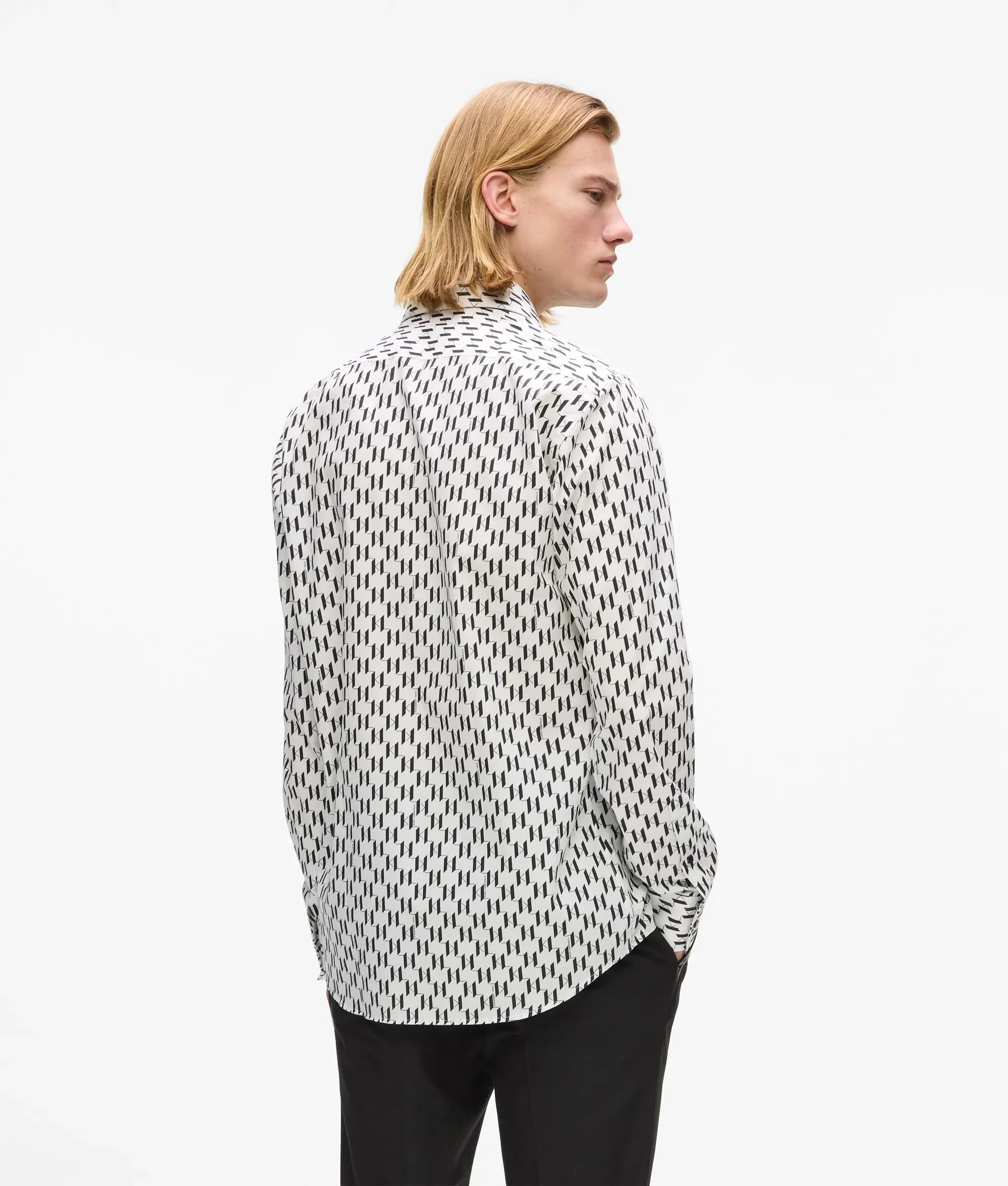 Chemise à motif Monogram façon all-over