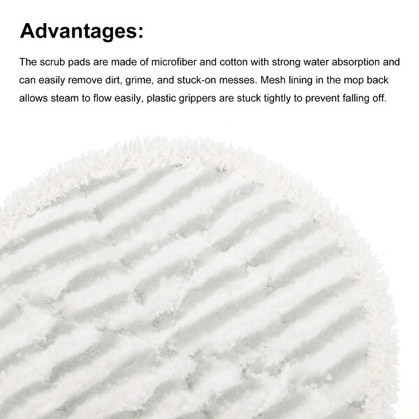 Steam Mop Pads for S7000AMZ S7001 Steam Mop (Gray,White, Pack of 4)