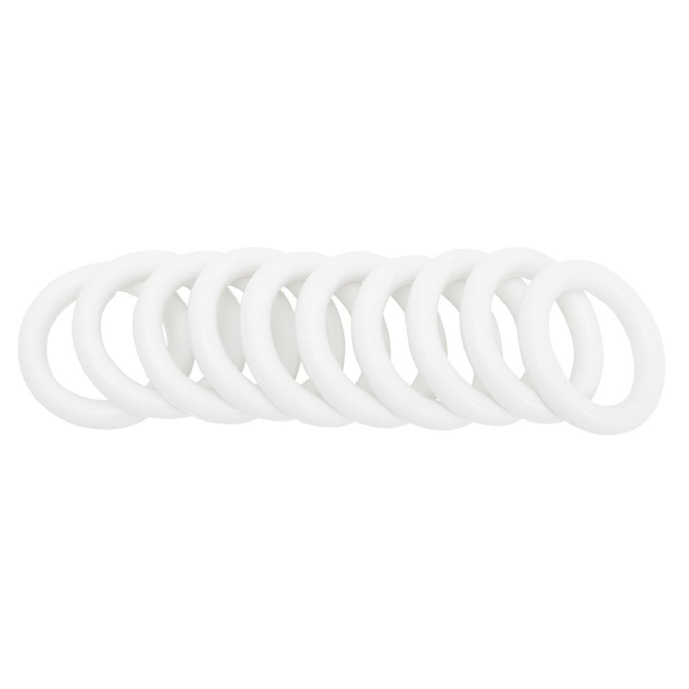 Anneau pour barre de rideau Ø56 mm plastique Blanc x10