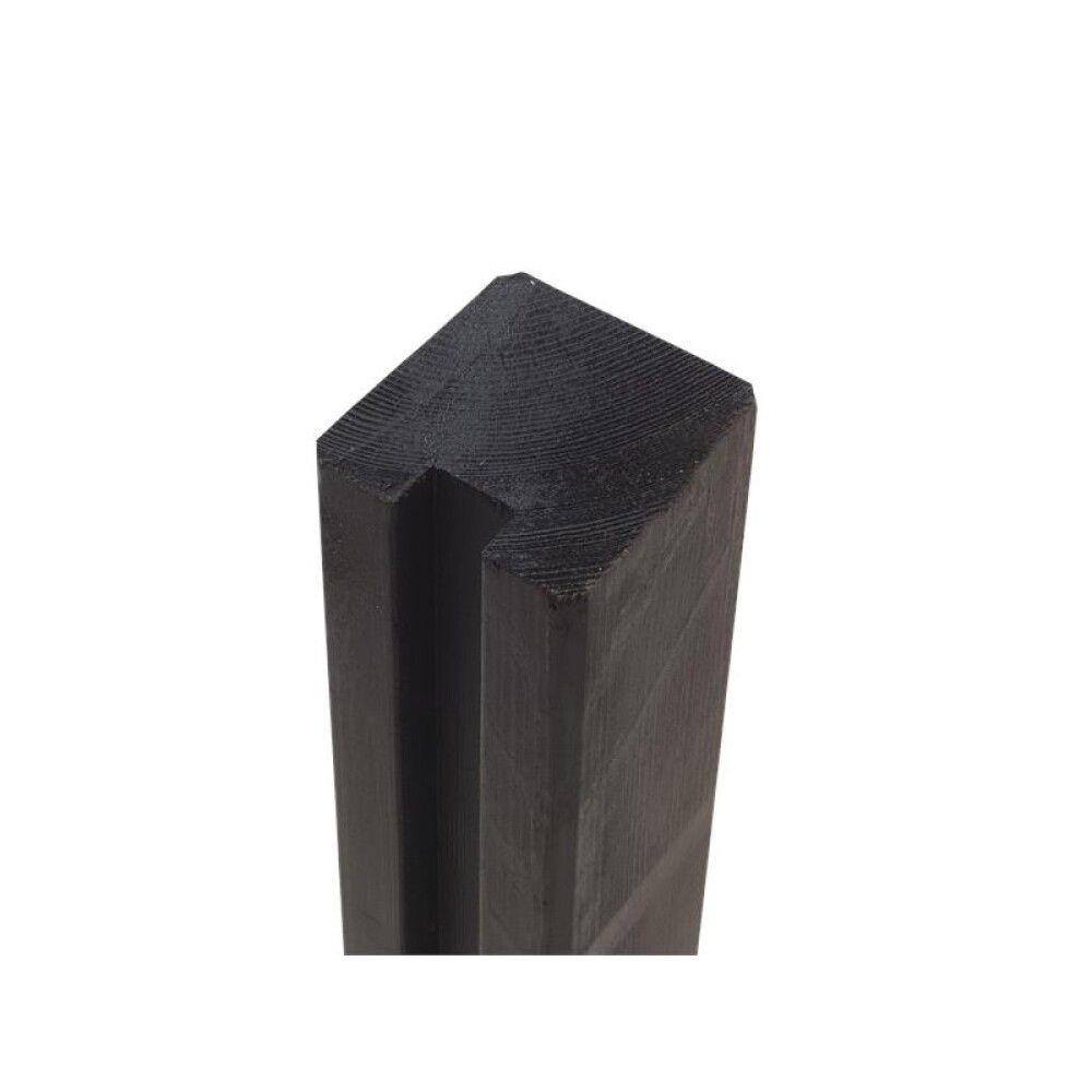 PROFILSTOLPE PLUS ENDE 1-SPOR 90X90X2670MM SVART