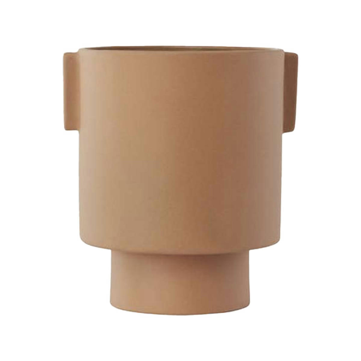 INKA KANA - Pot marron 100% grès cérame Ø15xH16cm