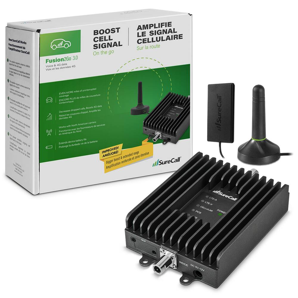 SureCall Fusion2Go 3.0 4G LTE/5G Vehicle Cell Phone Signal Booster