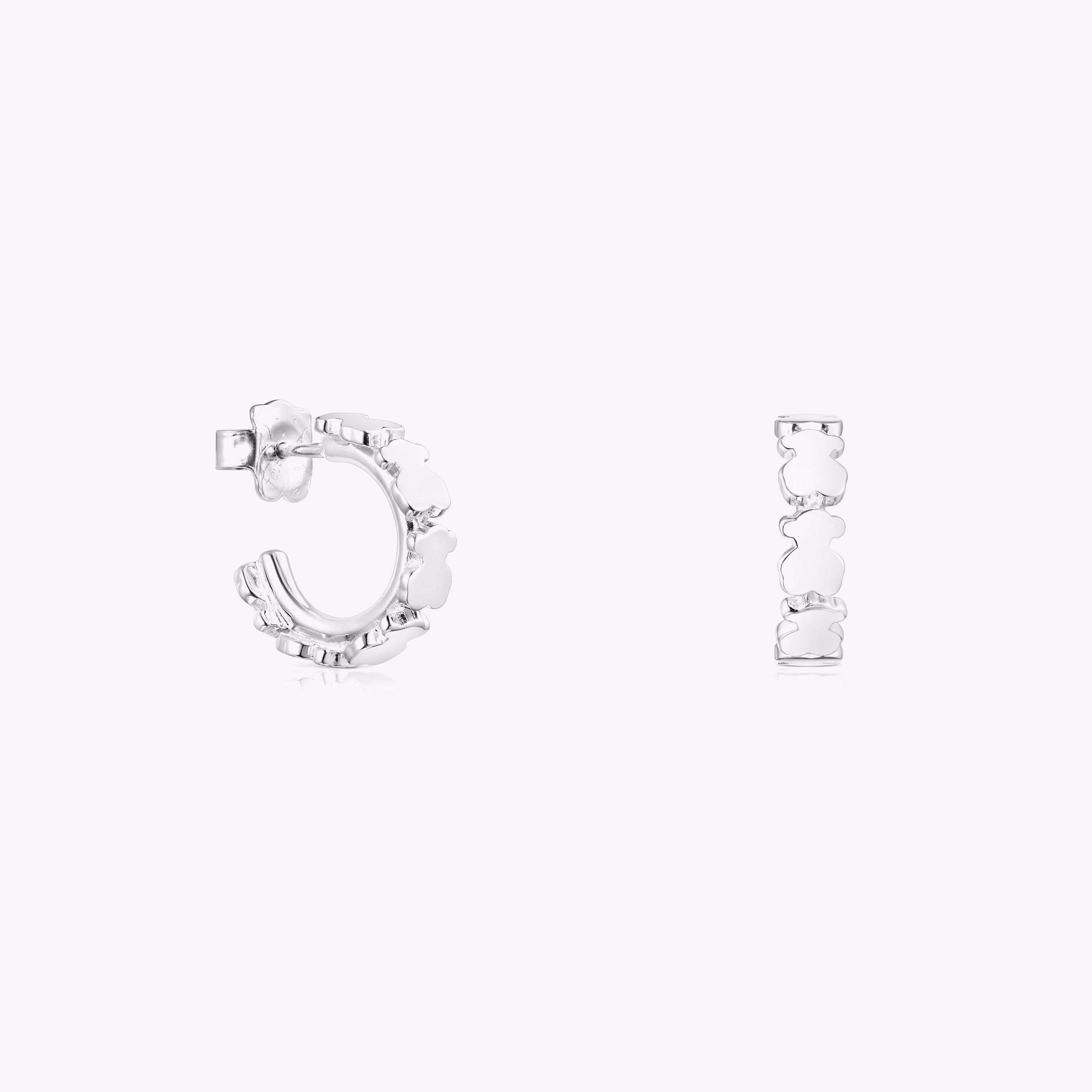 Pendientes aro de plata Straight