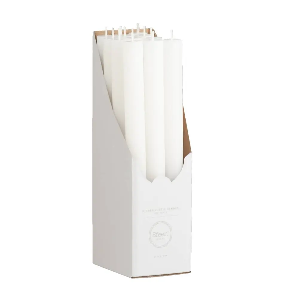 Dinerkaars Rustiek - wit - 25 cm