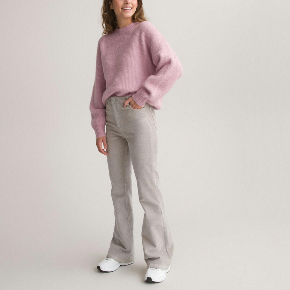 Pantalon flare en velours