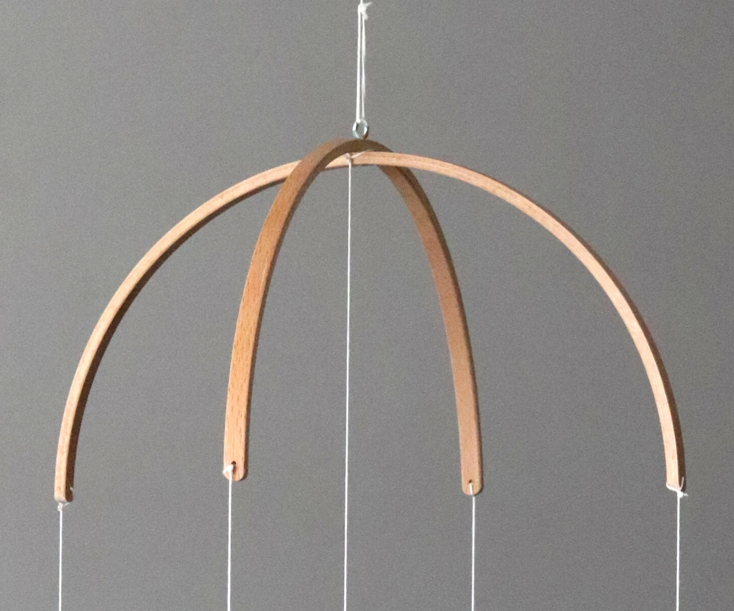Beech Wood Arch Baby Mobile Hanger - 10 Inch Crib Mobile Frame