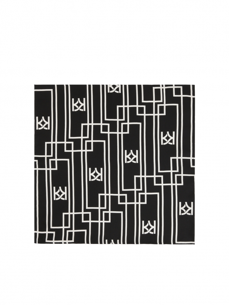 Elegant patterned silk pocket square