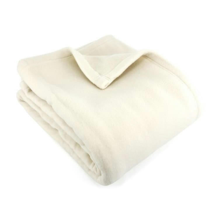 POLAIRE - Couverture polyester beige 260x240 cm