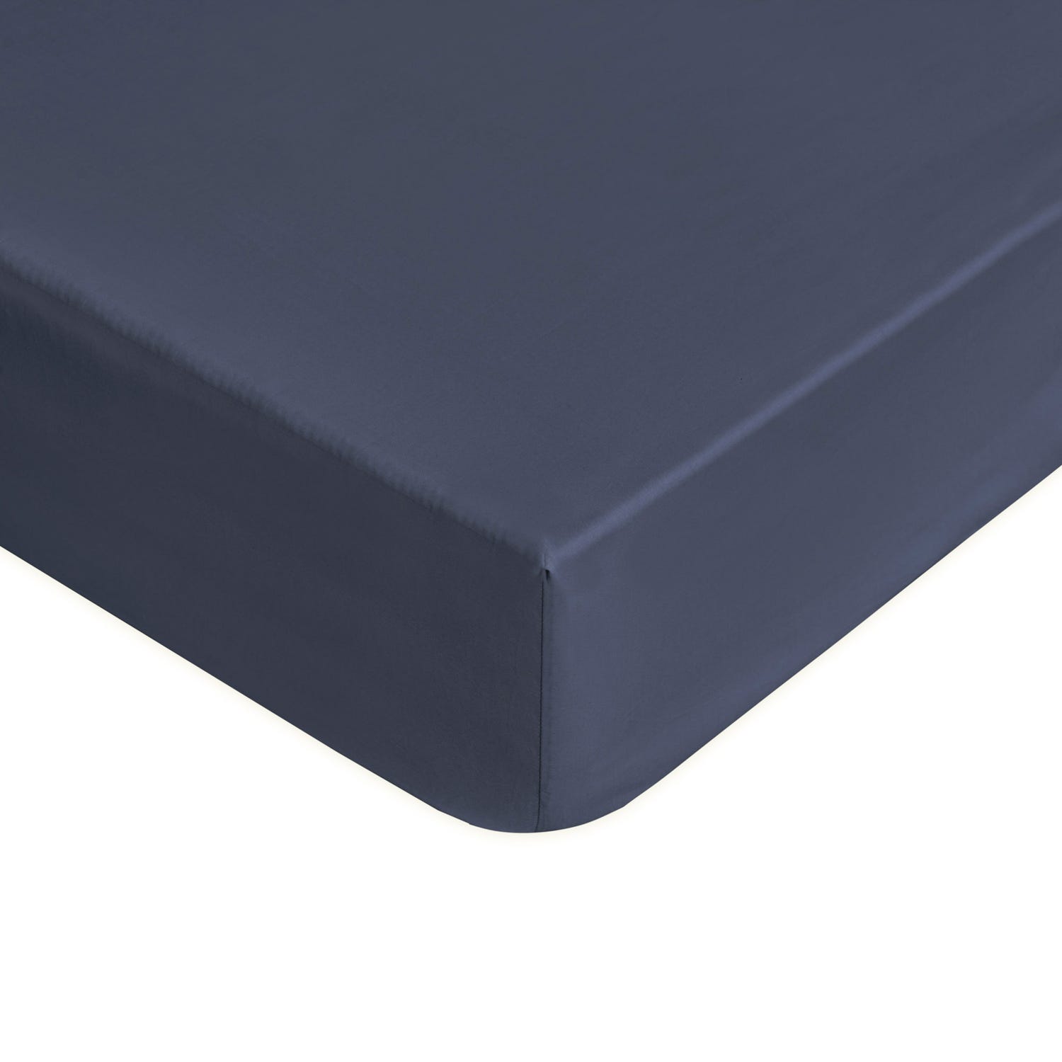Lenzuolo con angoli singolo cotone blu Aurora Biancoperla