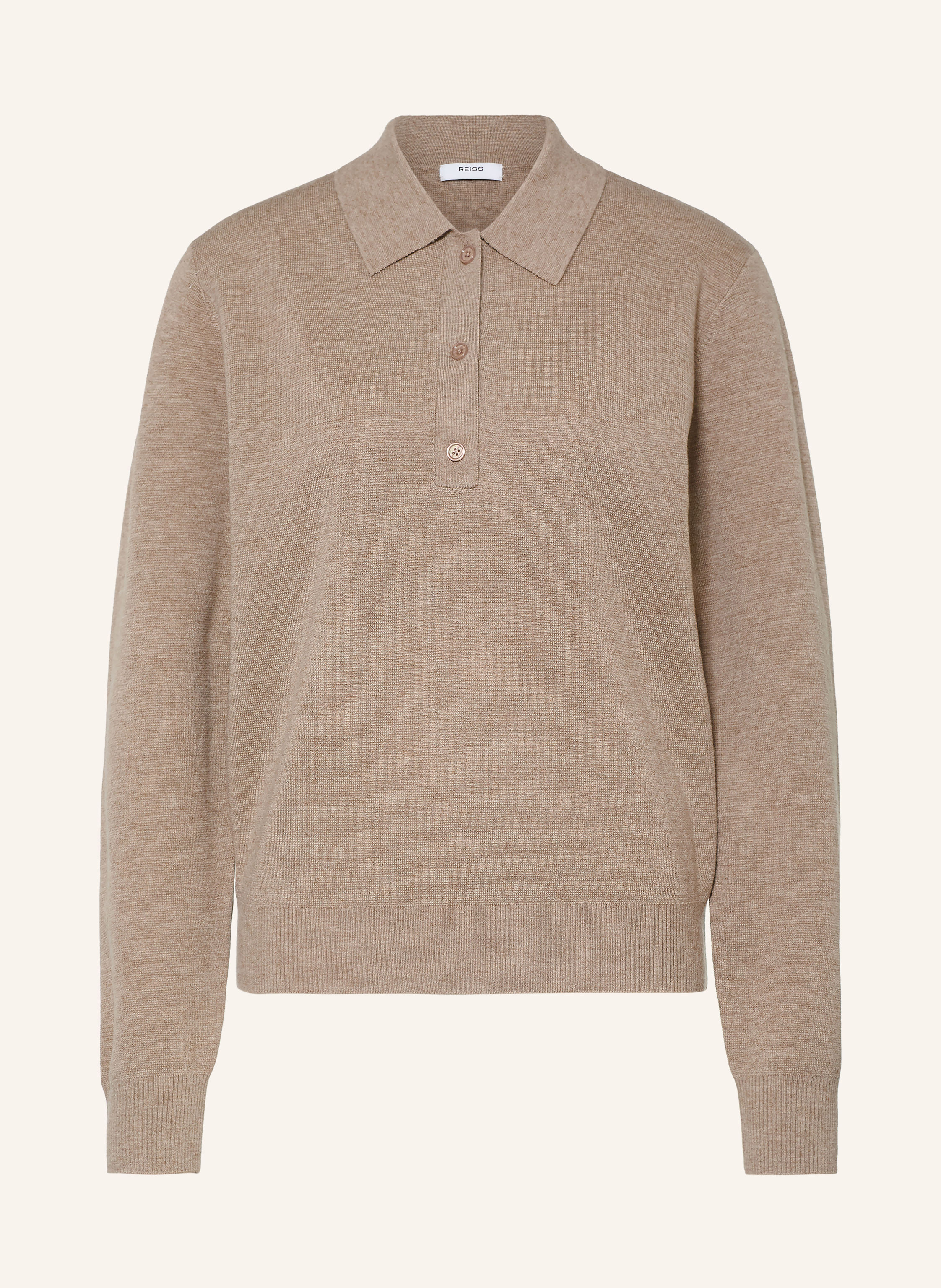 REISS Strick-Poloshirt BROOKE aus Merinowolle