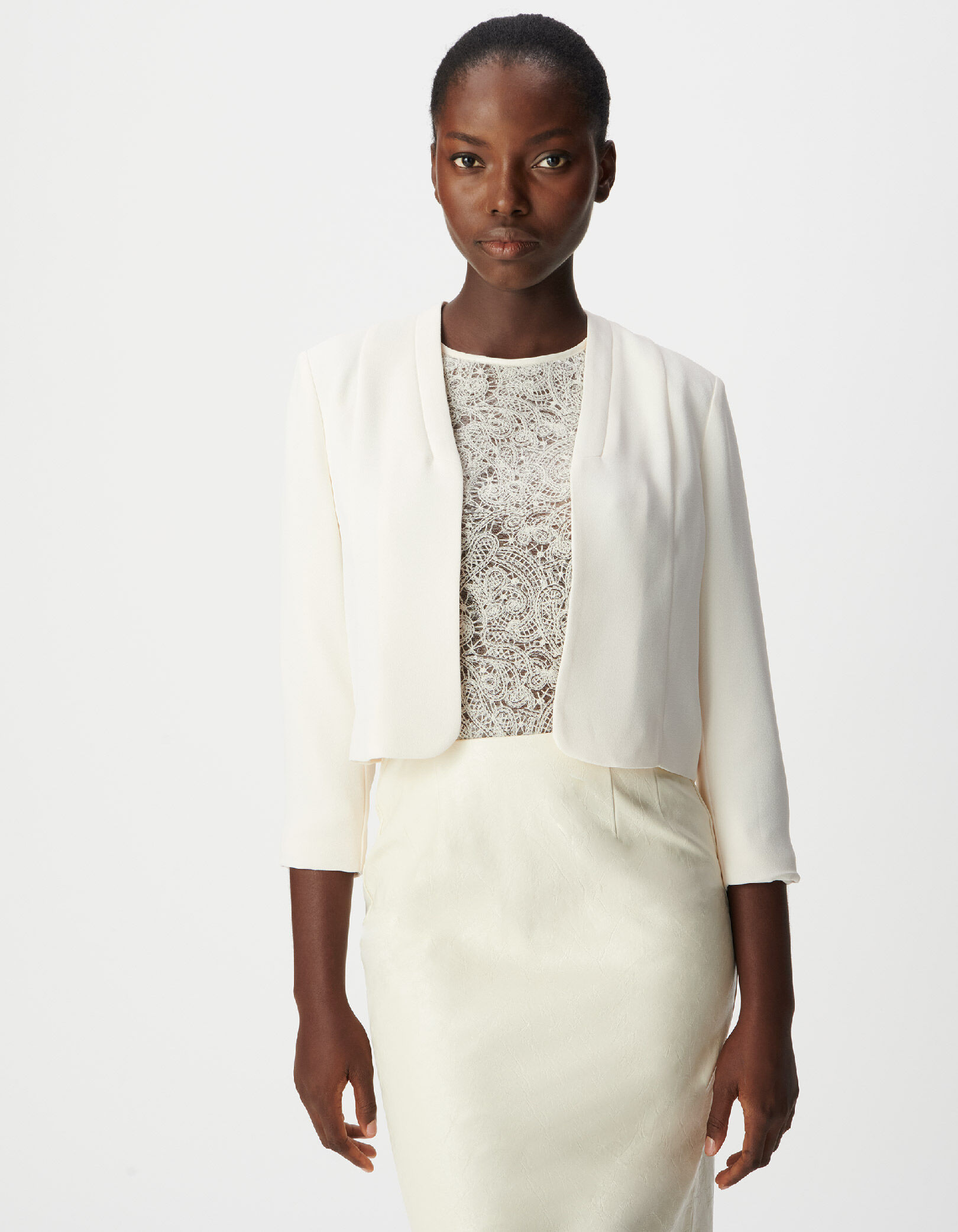 Veste courte blanche esprit boléro Femme