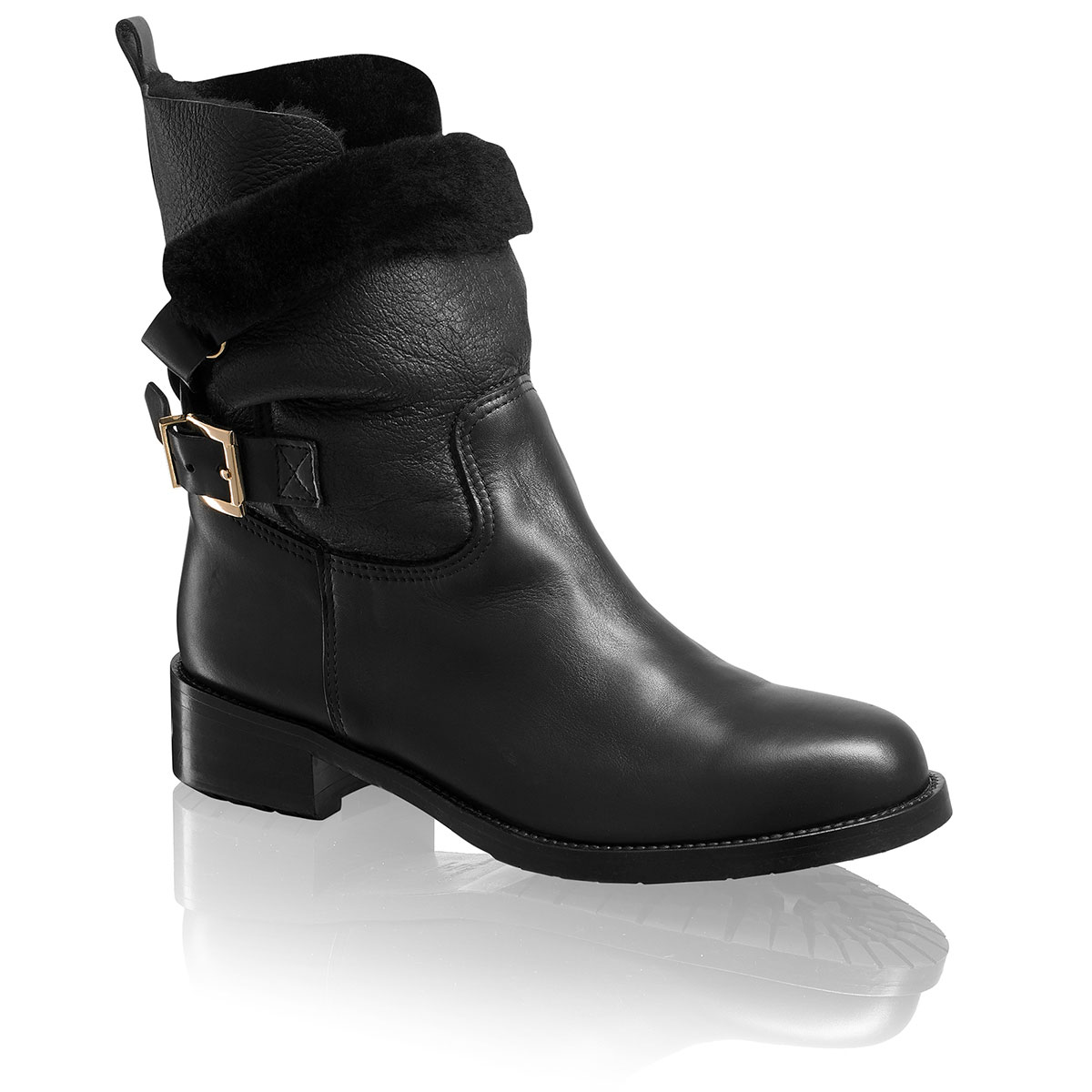 Russell & Bromley WINGMAN Shearling Biker Boot