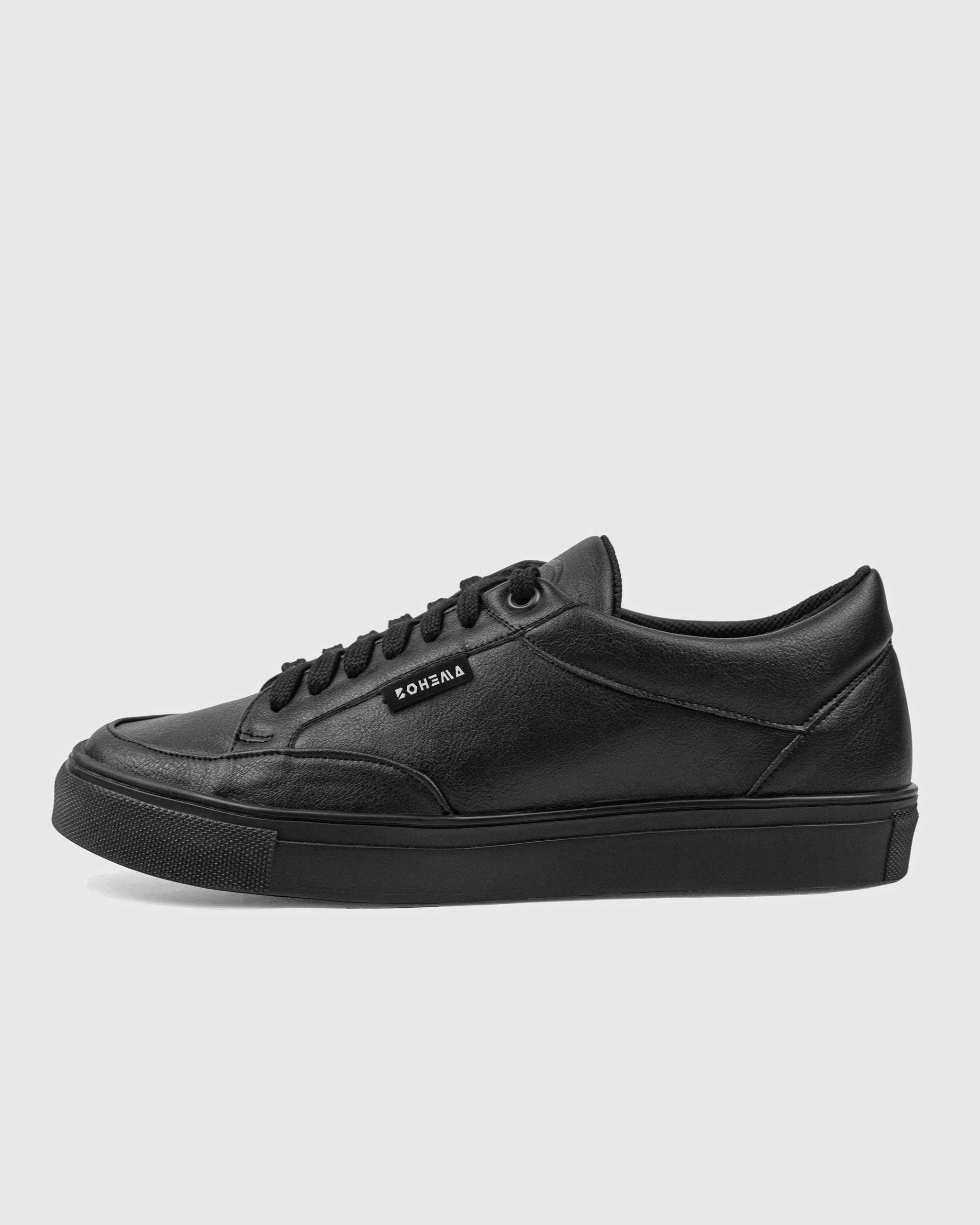 BOHEMA - Sneakers Awake Czarne, ze skóry roślinnej, polska rodzinna marka