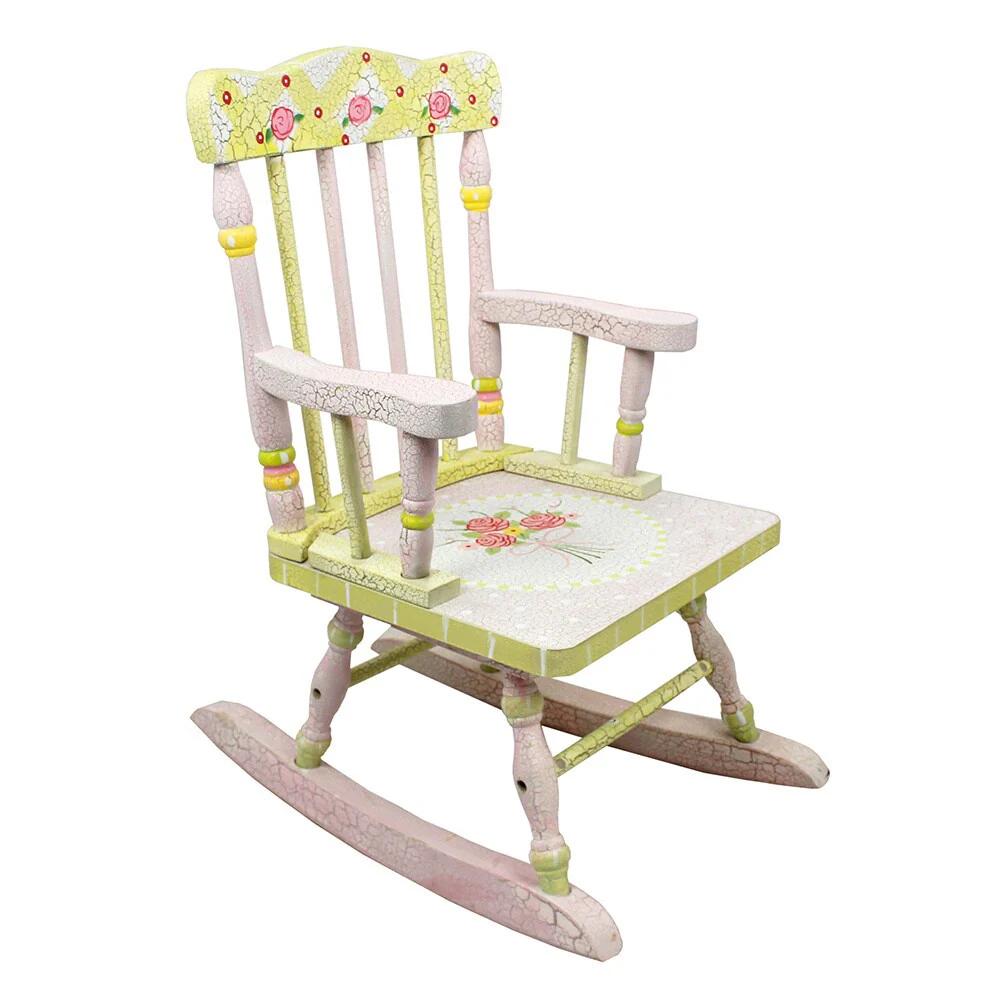 Fantasy Fields Crackled Rose Child's Rocking Chair