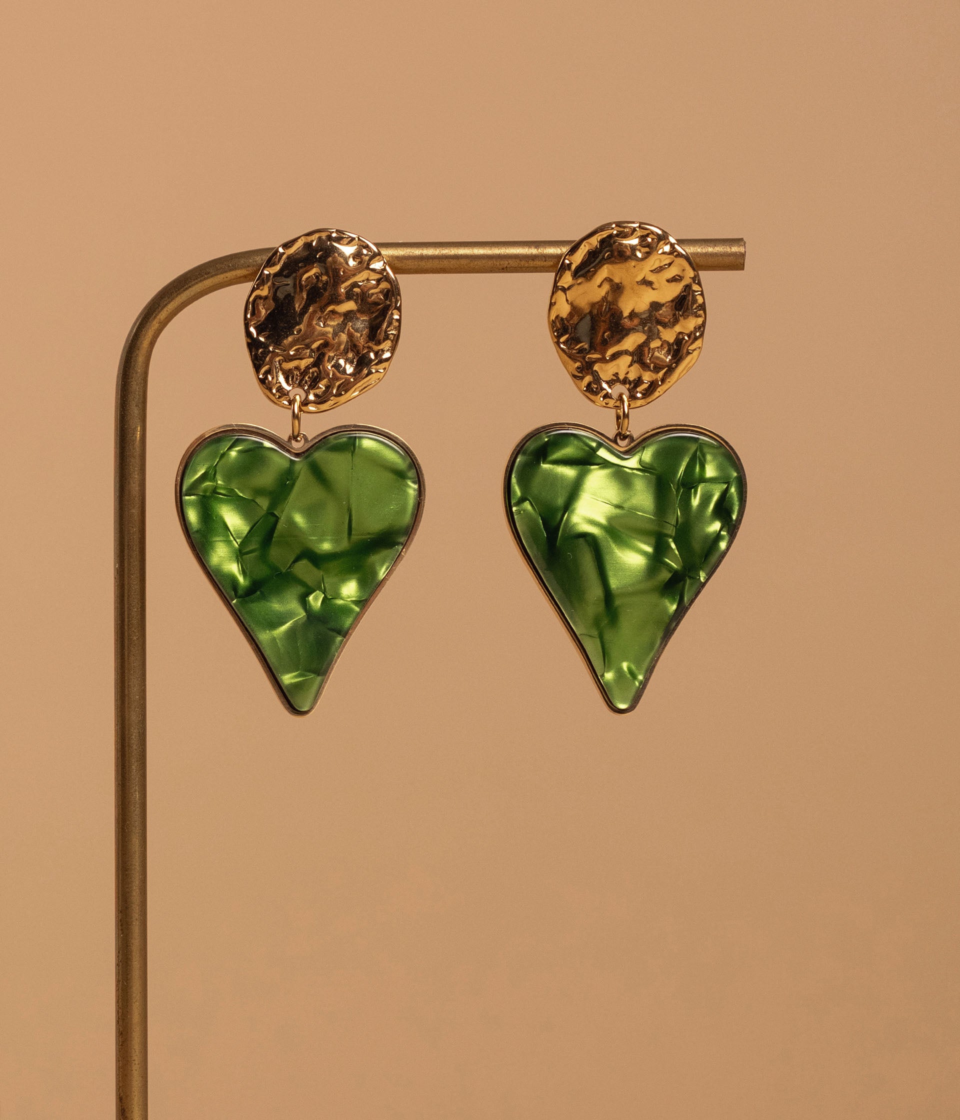 Boucles d'oreilles Miki vert cactus