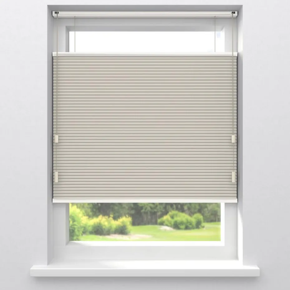 Kwantum Plisségordijnen | Isolerende Gordijnen | Fenstr Dubbel Plissé Elsa  Verduisterend Zand