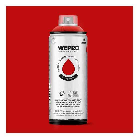 MTN WEPRO Tango Red Matt Water-Based Spray Paint 400ml