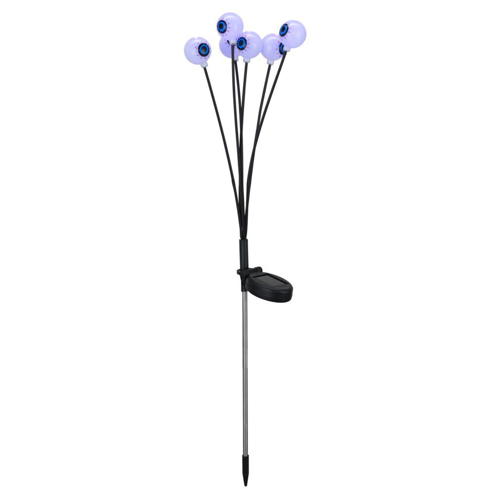 Borne solaire à planter yeux lumineux x6 plastique et acier H70cm