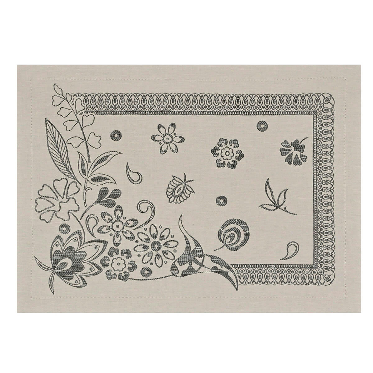 HAUTE COUTURE - Set de table en lin caviar 50 x 36