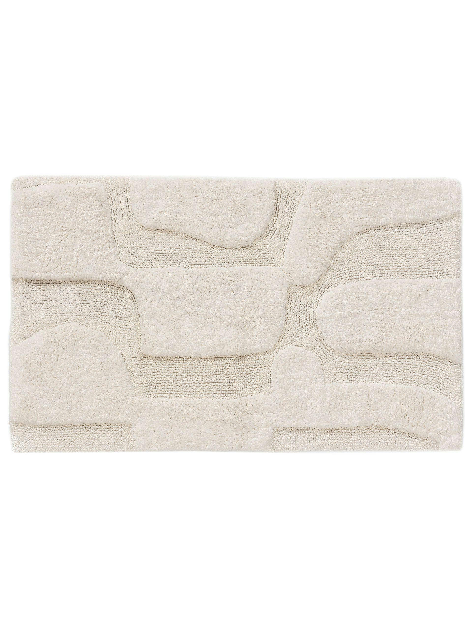 NEHIR - Tapis de Bain blanc 80x150