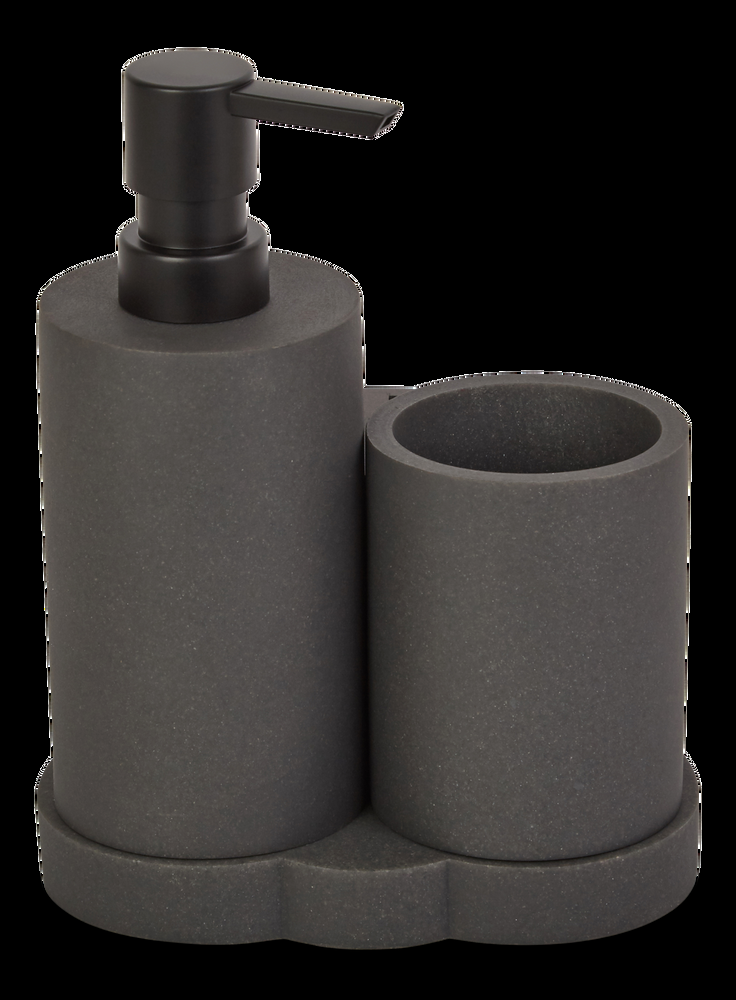 Dark Grey Bathroom Set, 3-pc