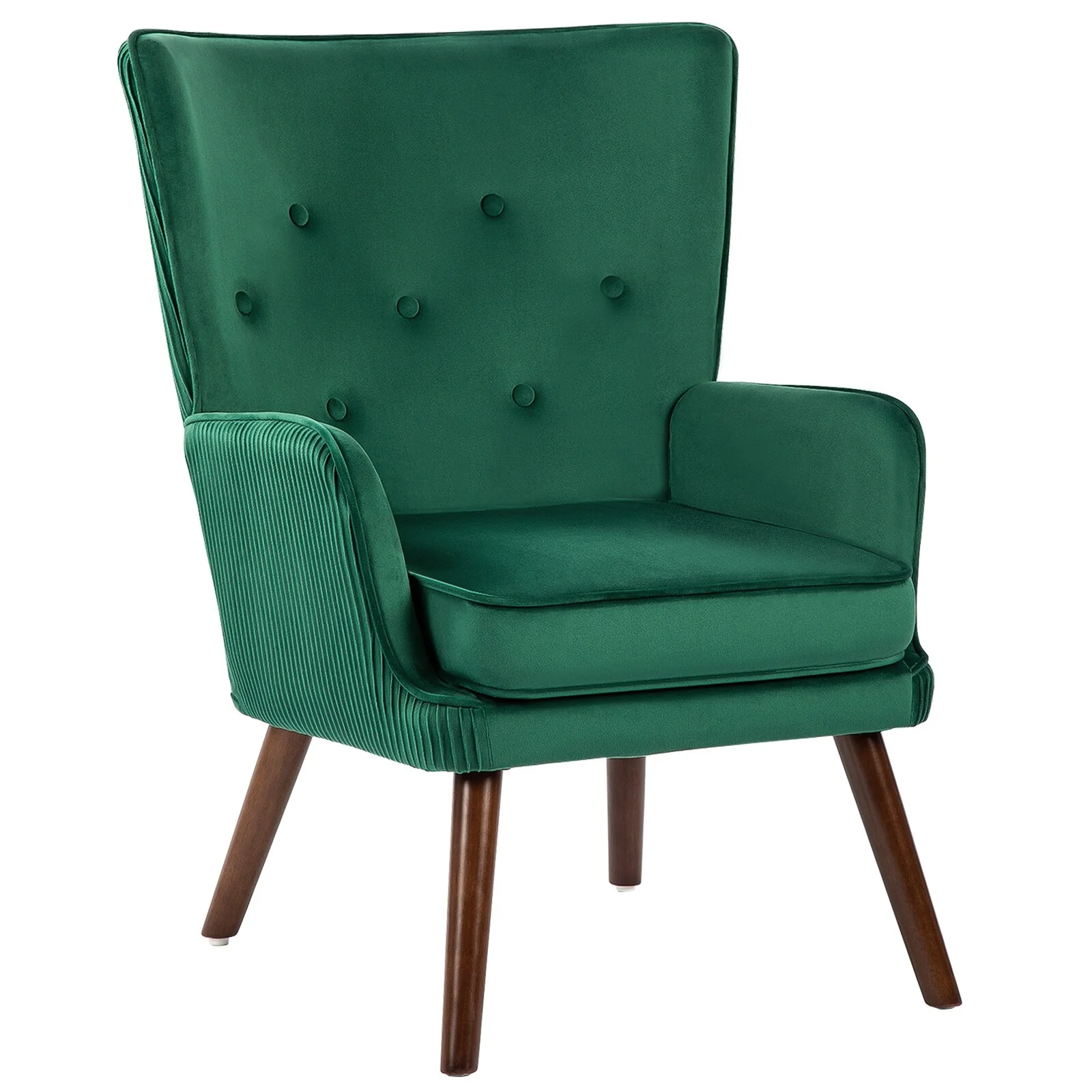 Velvet Upholstered Accent Chair Armchair for Living Room