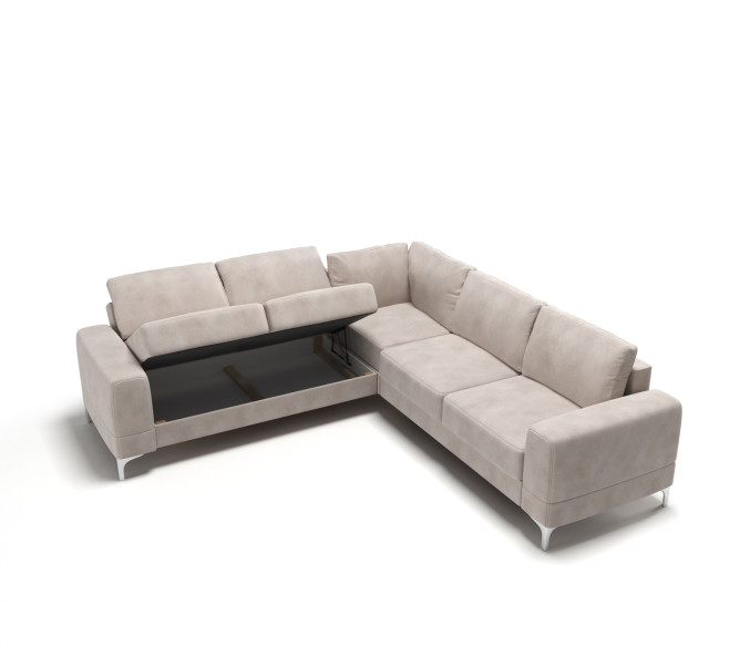 Narożnik Aria Max 250x250 cm – klasyczny z poduszkami, funkcja spania
