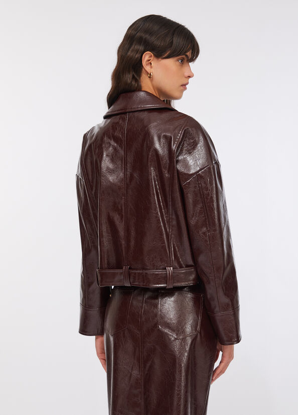 Giacca biker glossy