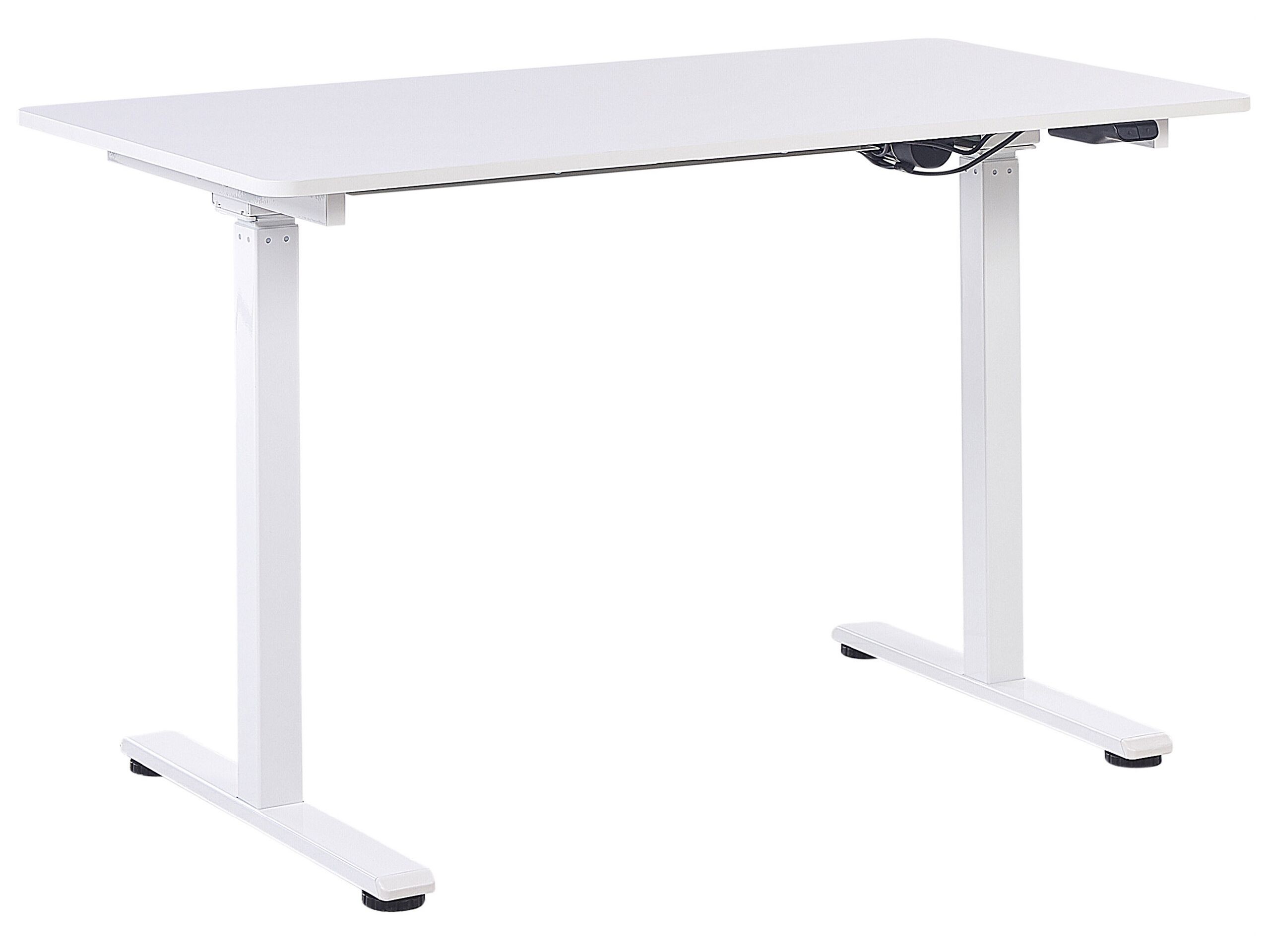 Biurko regulowane 120 x 60 cm białe