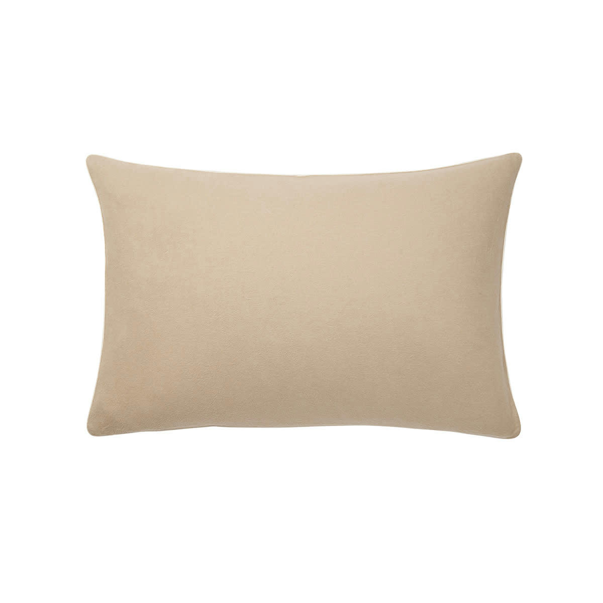 FRISSON - Taie d'oreiller en flanelle de coton gris 50x70