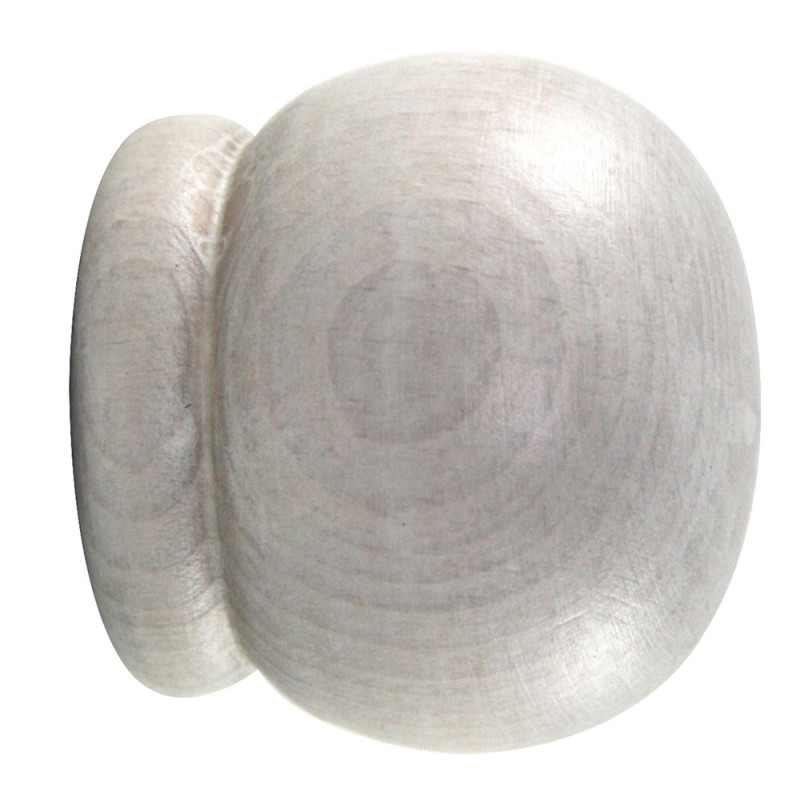 Embout de fermeture pour tringle en bois Boule Ø 28 mm noir mat 2 pièces MOBOIS