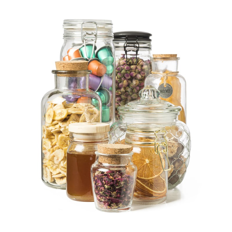 Voorraadpot met kurken deksel - 1.1 liter