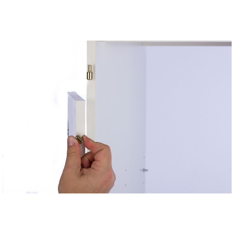 Fiche à tête plate en acier nickelé Ø 13 mm 2 pièces TEKNIBOX