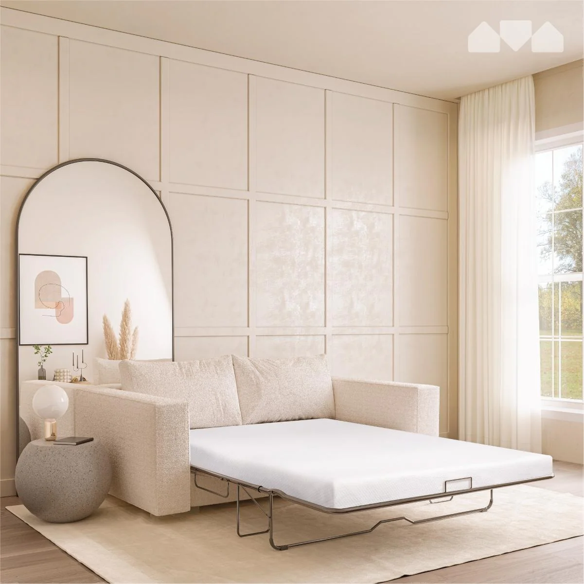 Milliard 4.5-Inch Memory Foam Replacement Mattress for Full Size Sleeper Sofa and Couch Beds (Sofa Not Included) - Full