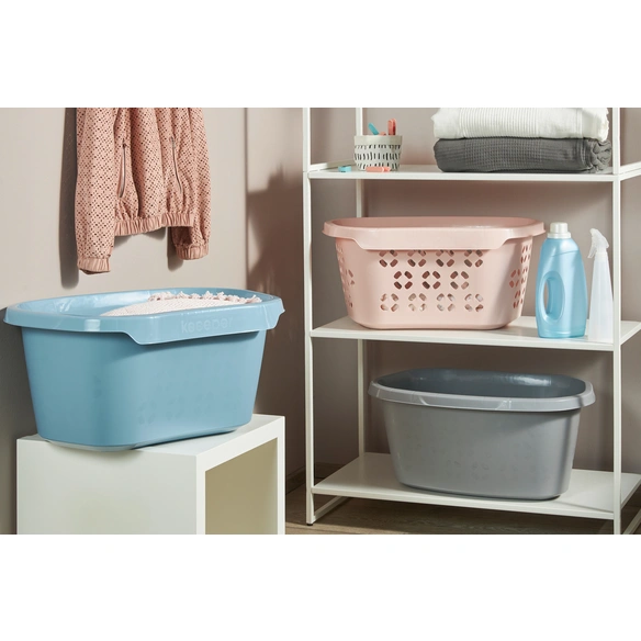 Wäschekorb »anton«, 30,5L 57,5x38x26,5 cm nordic blue
