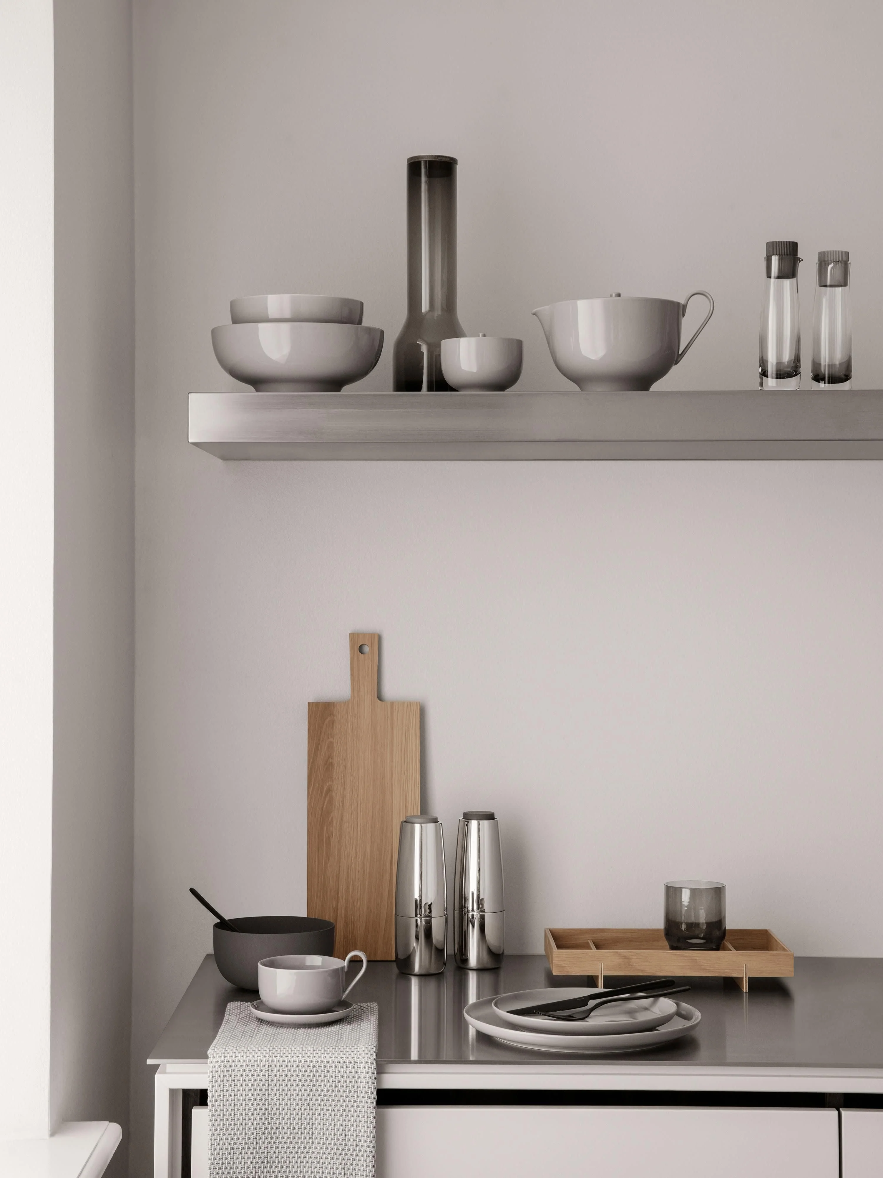 Salz- und Pfeffermühle Salpi in Silber