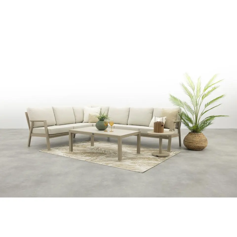 VDG Viento/Atlanta hoek loungeset (4-delig) - Latte