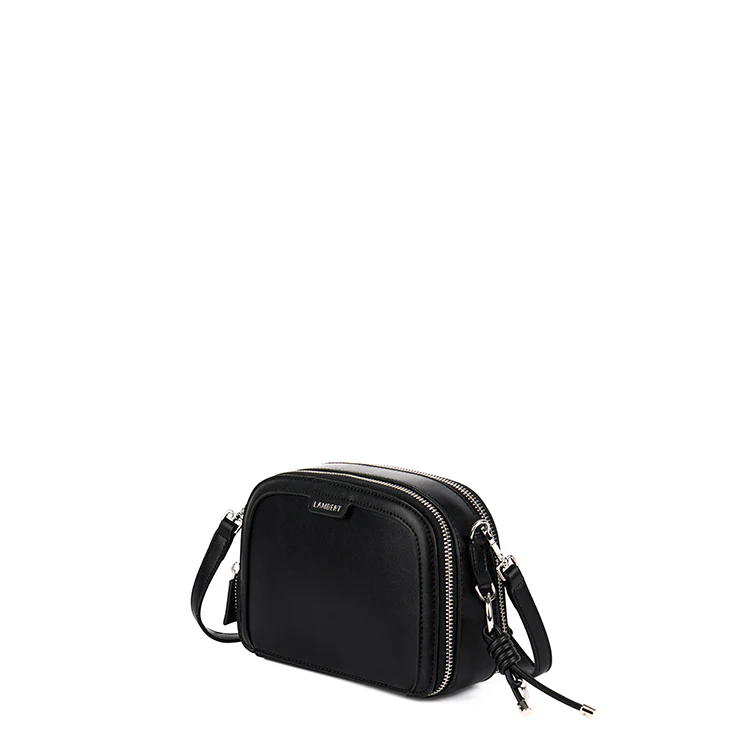 The Emmy - Black Vegan Leather Crossbody Bag