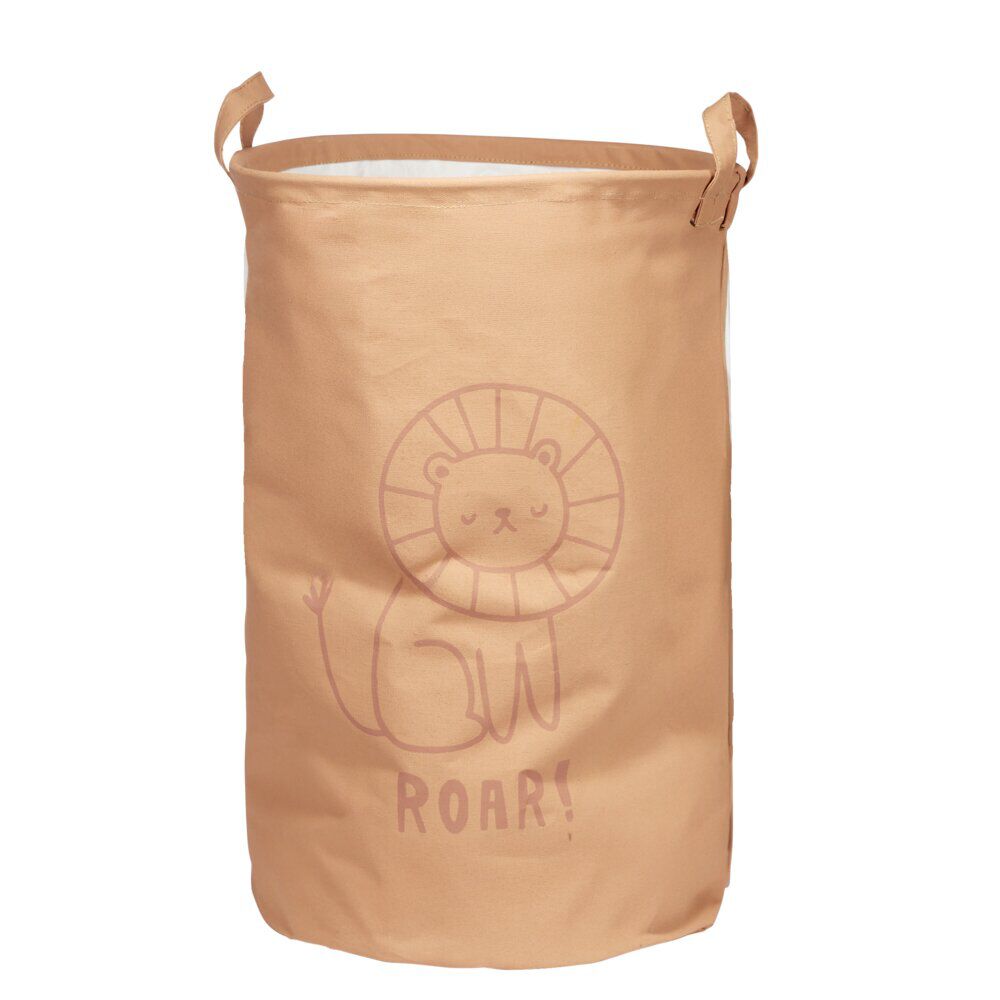Panière de rangement enfant souple motif renard Ø34xH52cm