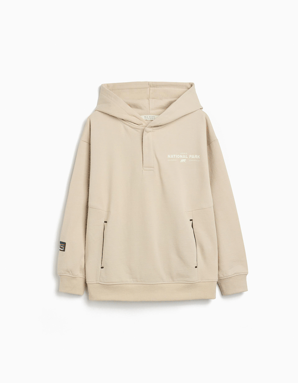 Sweatshirt com Capuz, Menino, Bege