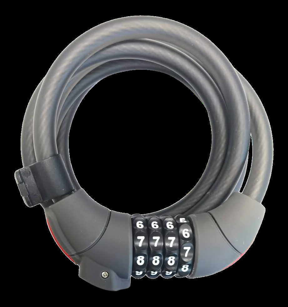 Raleigh Bike Combo Lock, Black, 12-mm x 6-ft